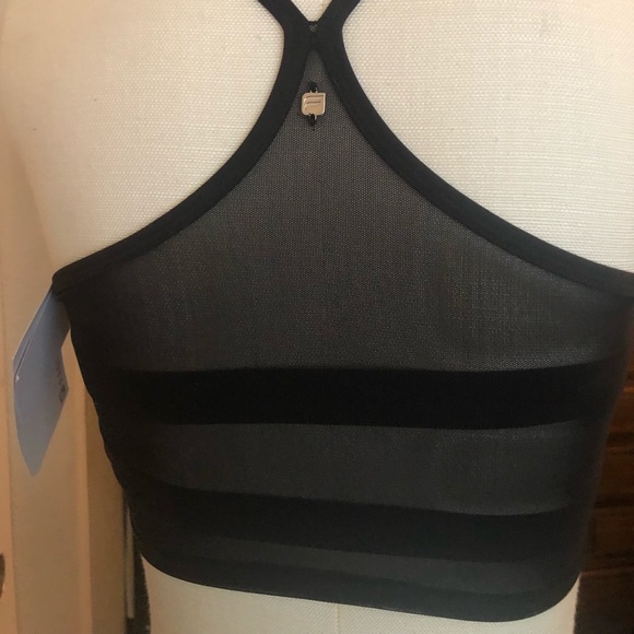 NWT Fabletics Marcela Mesh MIDI Bra XXS copper/blk - Picture 4 of 4